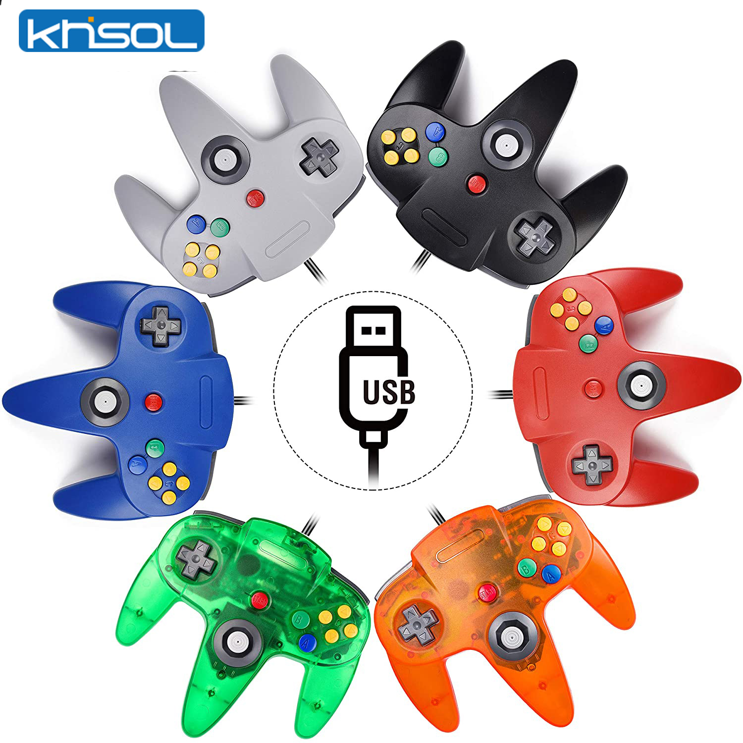 Retro Gaming Joystick - Controller N64 Classico USB cablato remoto